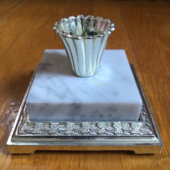 Set of Vintage MCM Italian Marble Candle Holders - Picture 6 of 14